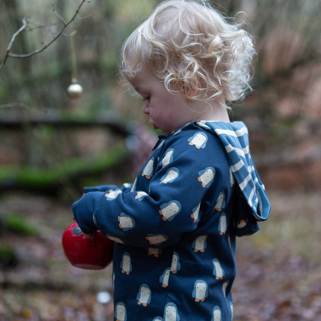 Blue Penguins Hooded Snug Suit
