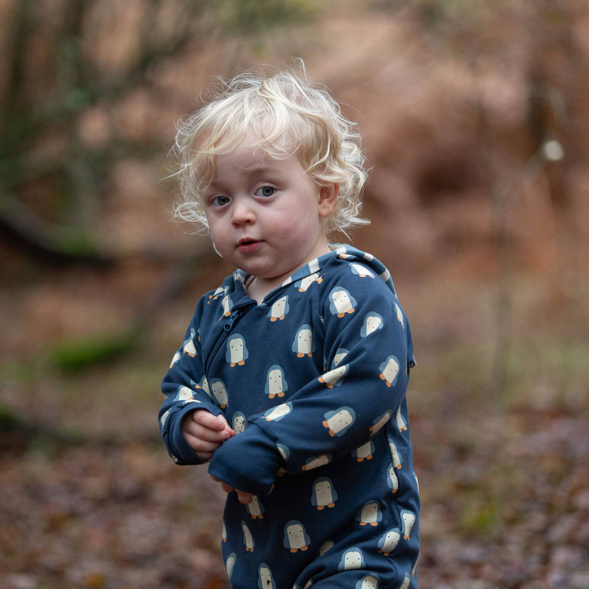 Blue Penguins Hooded Snug Suit