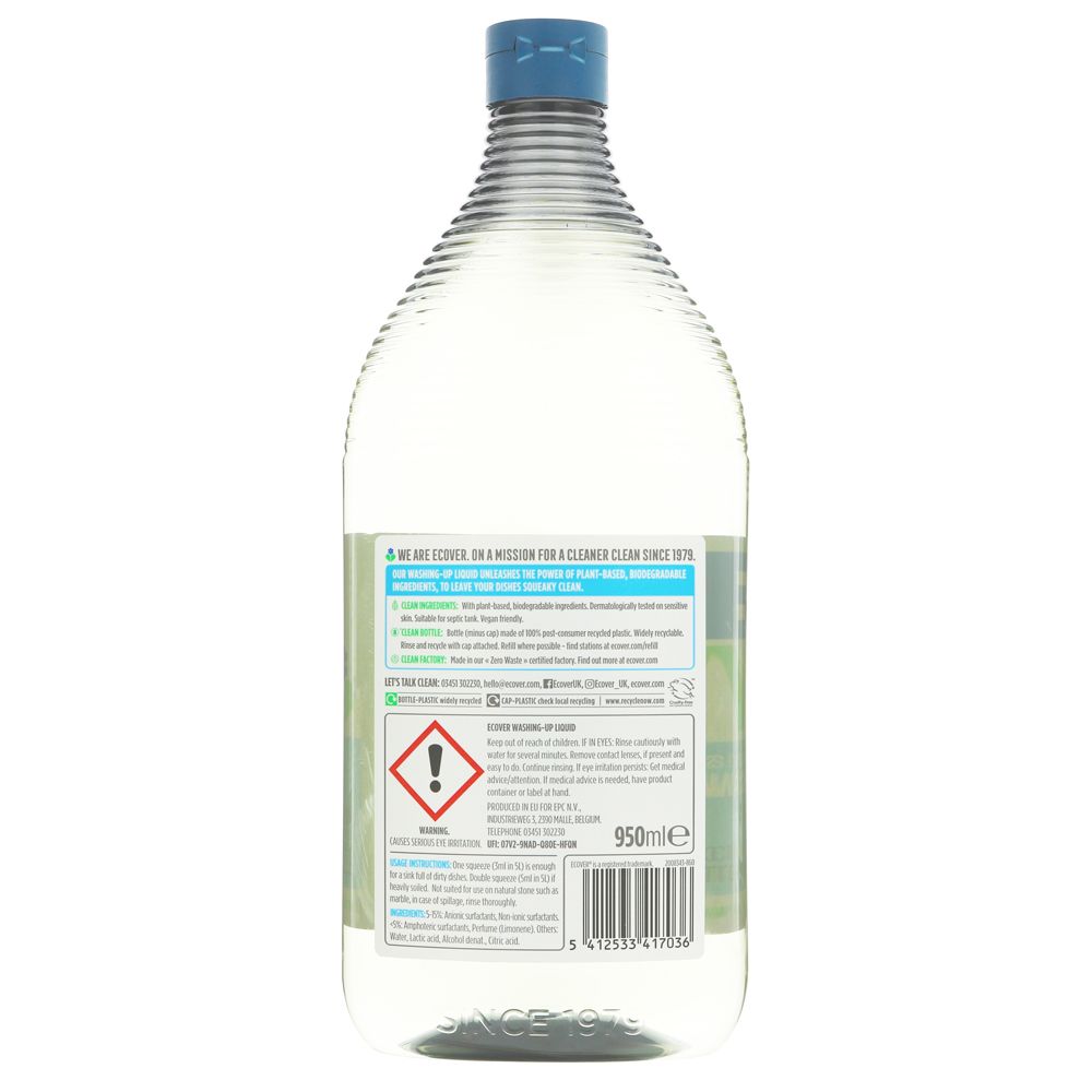 Ecover Washing Up Liquid - 1 x 950ml