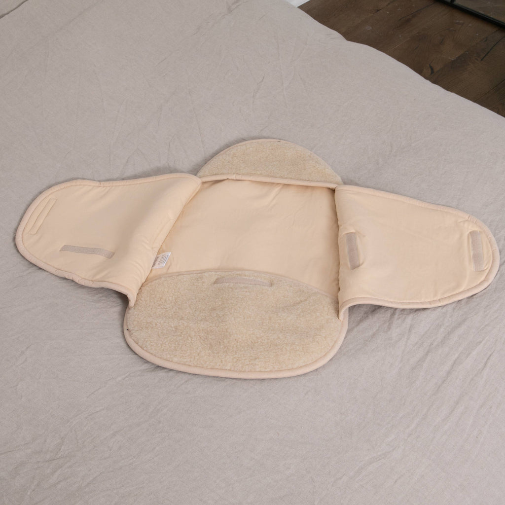 Beige Baby Wool Swaddle Blanket