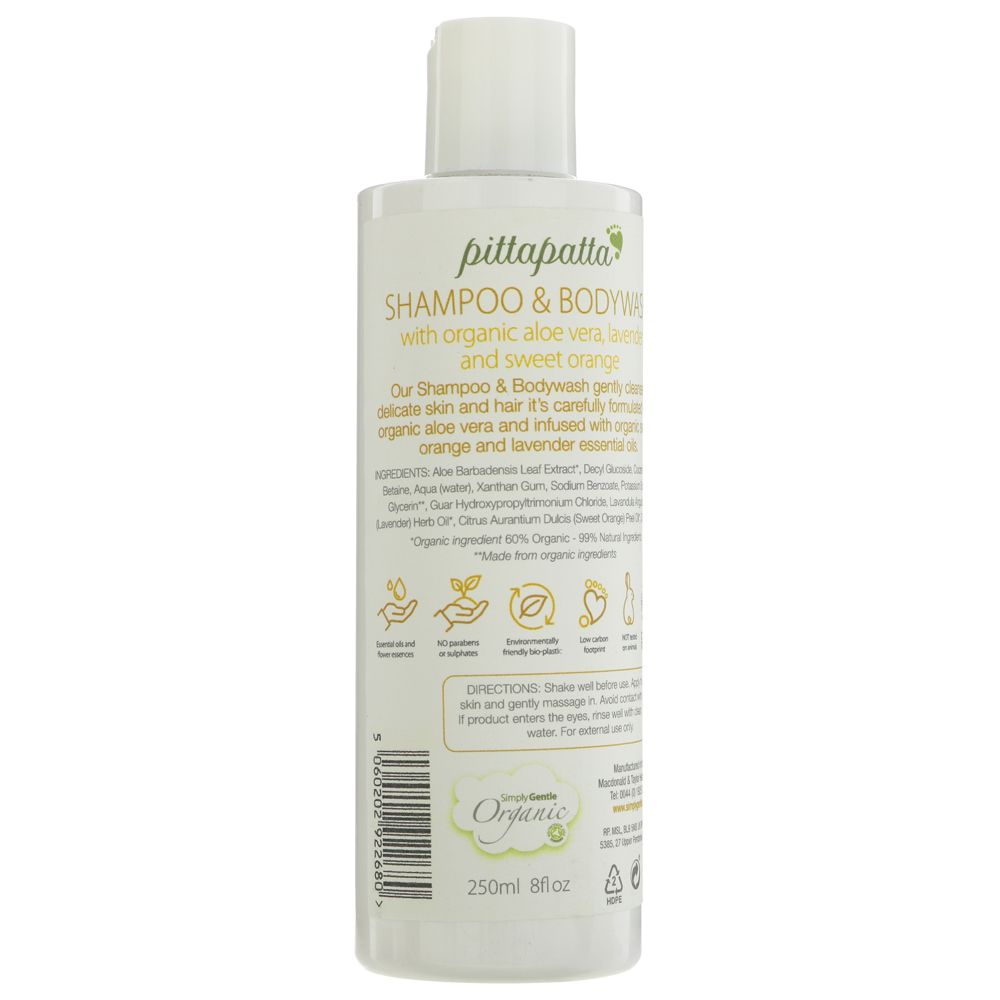 Pittapatta Organic Baby Shampoo & Wash 1 x 250 ml