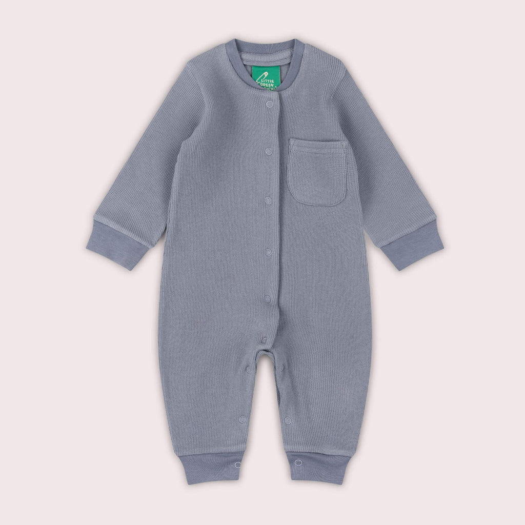 Corn Blue Organic Waffle Playsuit