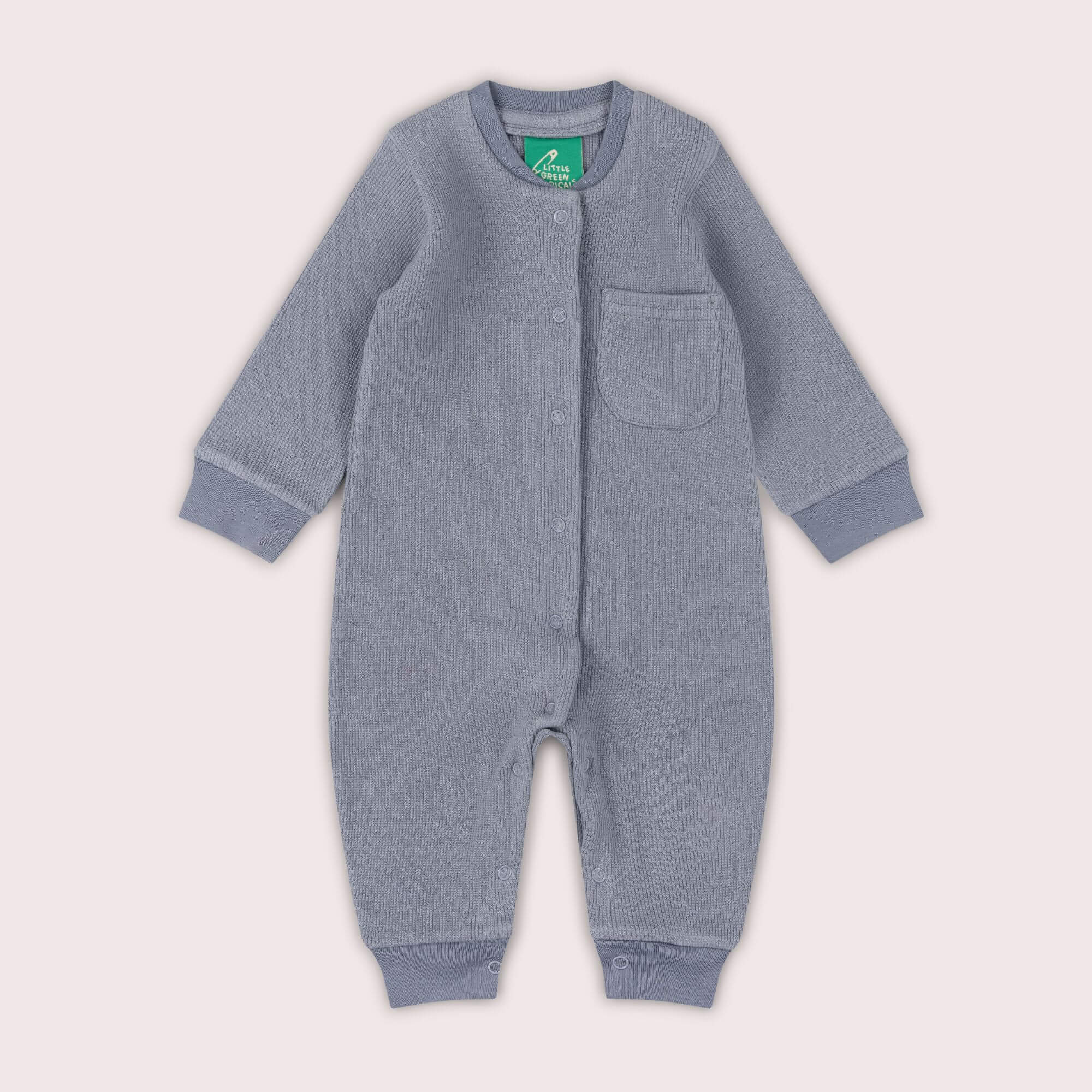 Corn Blue Organic Waffle Playsuit