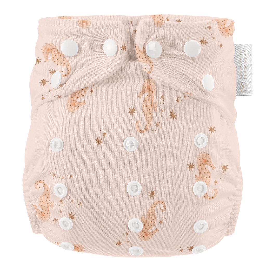 Modern Cloth Nappies One Size Baby to Toddler Reusable Swim Nappies - Seahorse Snuggles
