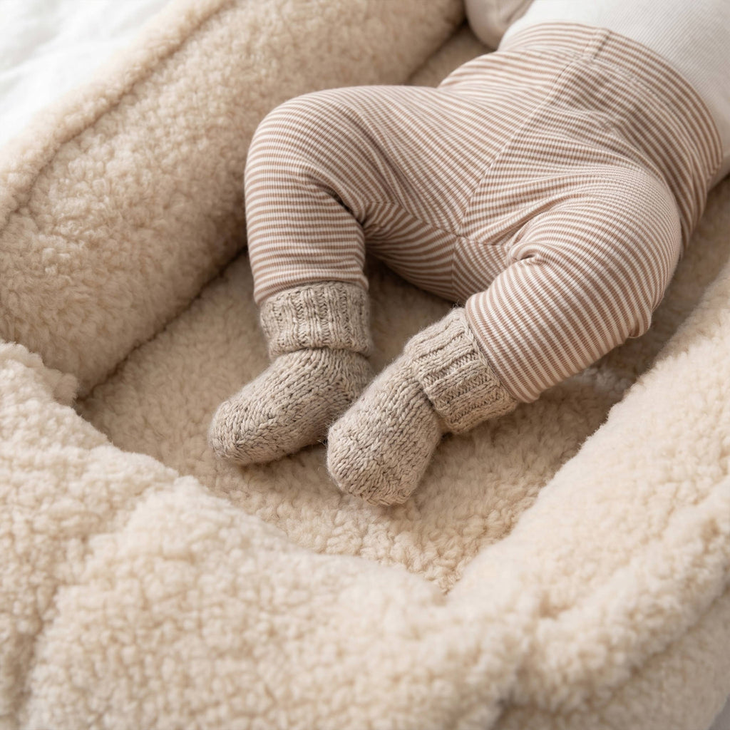 Beige Merino Wool Baby Nest Pod