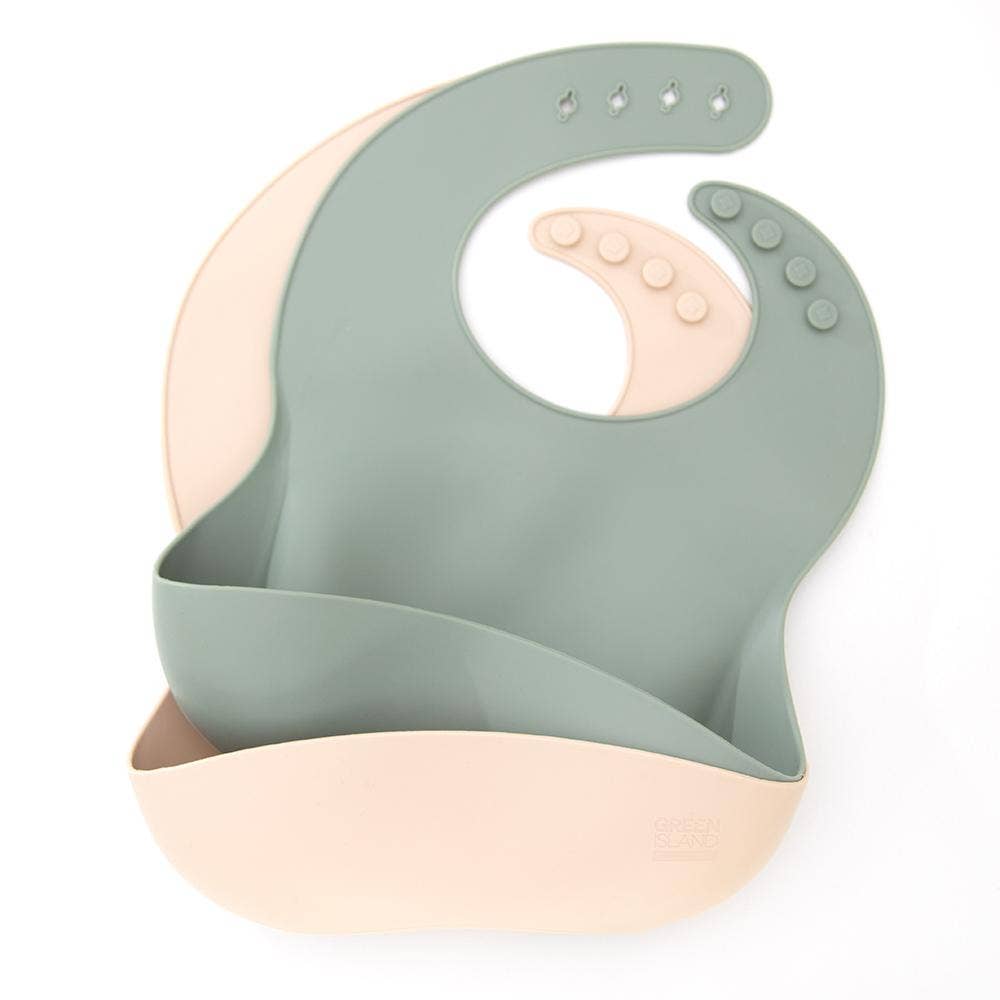 Silicone Baby Bibs Pack of 2