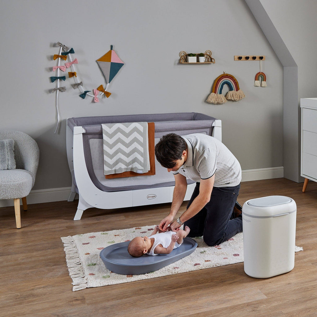 Shnuggle Eco-Touch Nappy Bin, Cassette-Free Nappy Disposal
