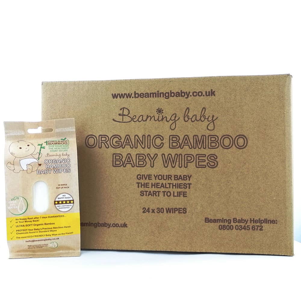 Organic Bamboo Baby Wipes (30 wipes/pack)
