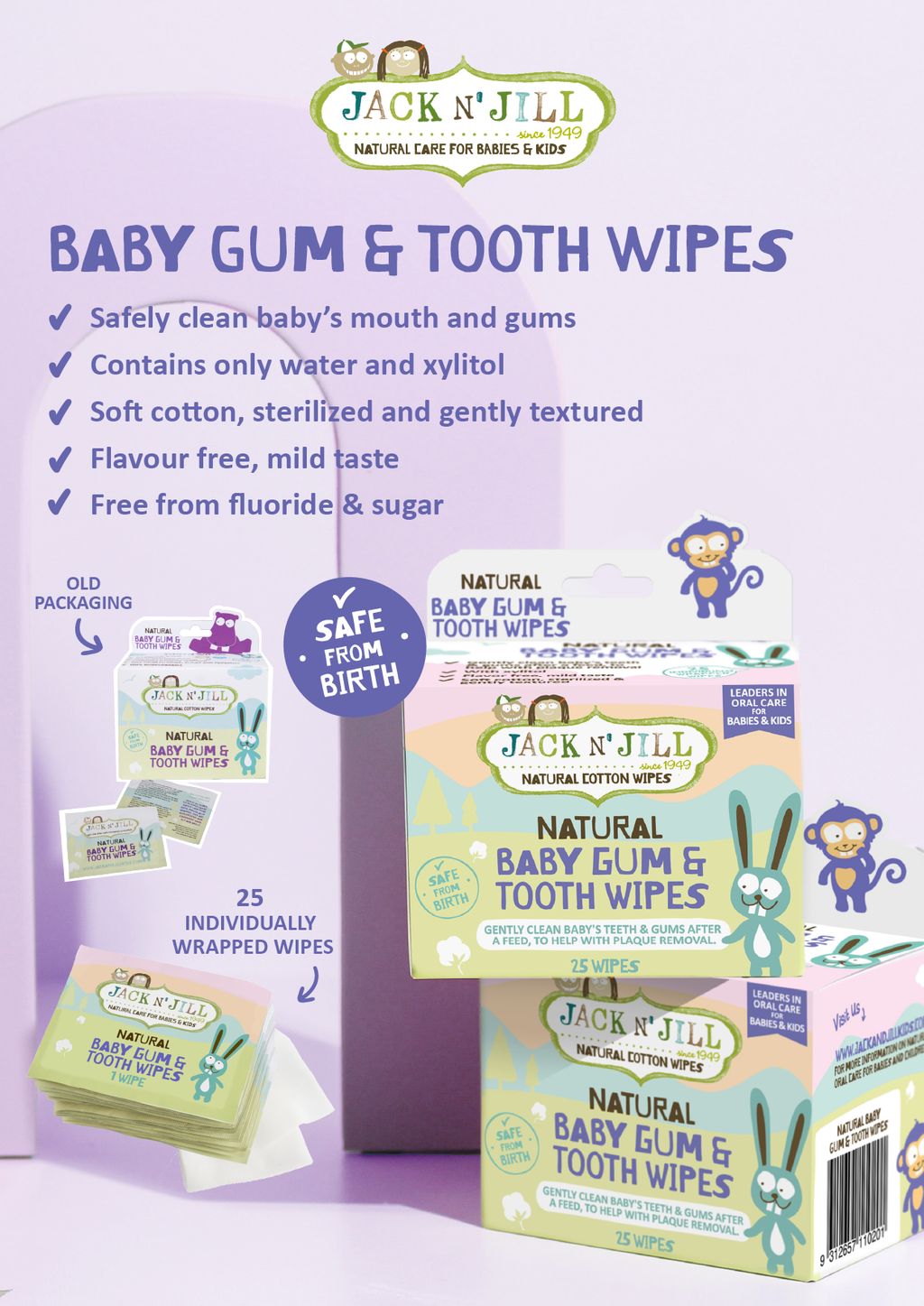 Baby Gum and Tooth Wipes - 25 Pack