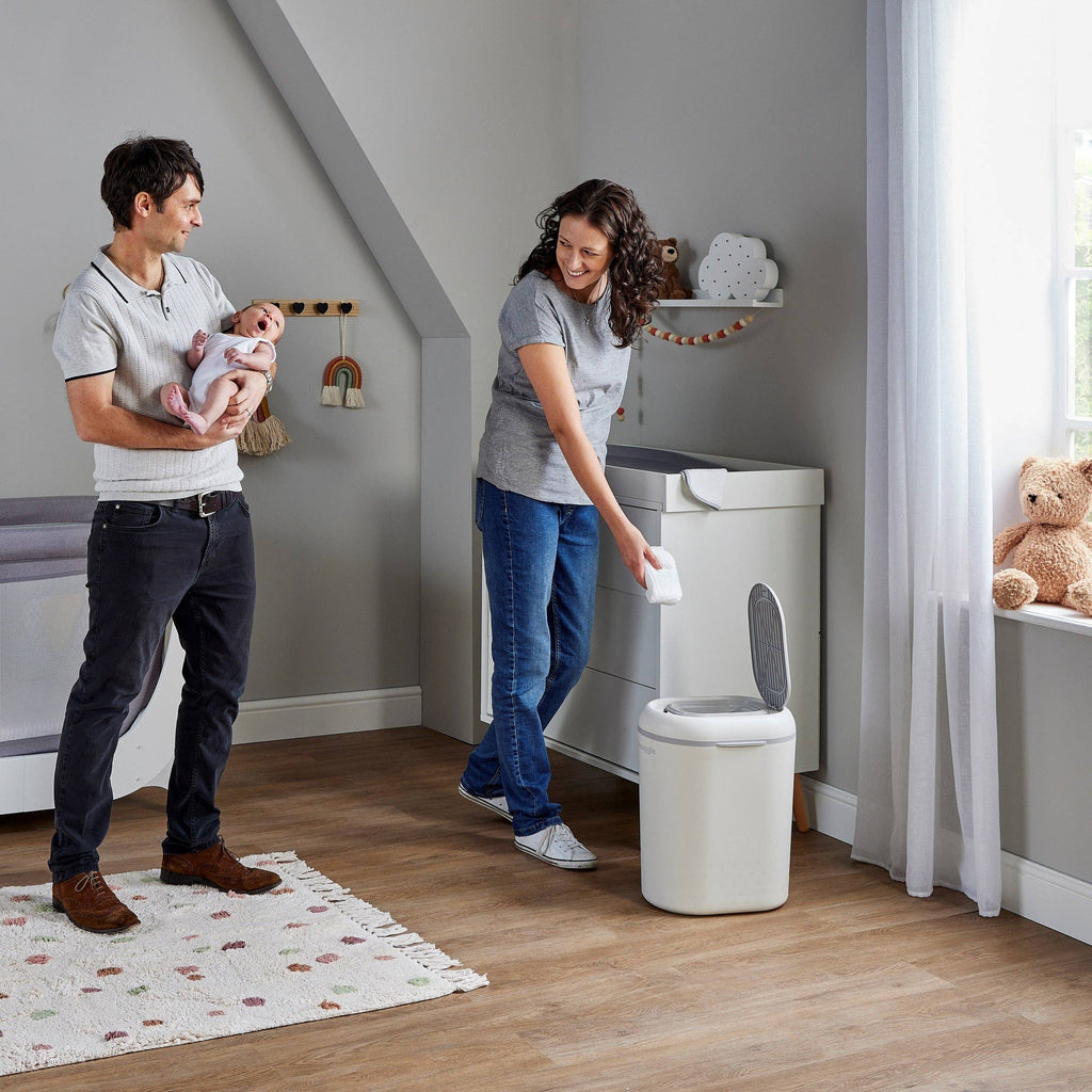 Shnuggle Eco-Touch Nappy Bin, Cassette-Free Nappy Disposal