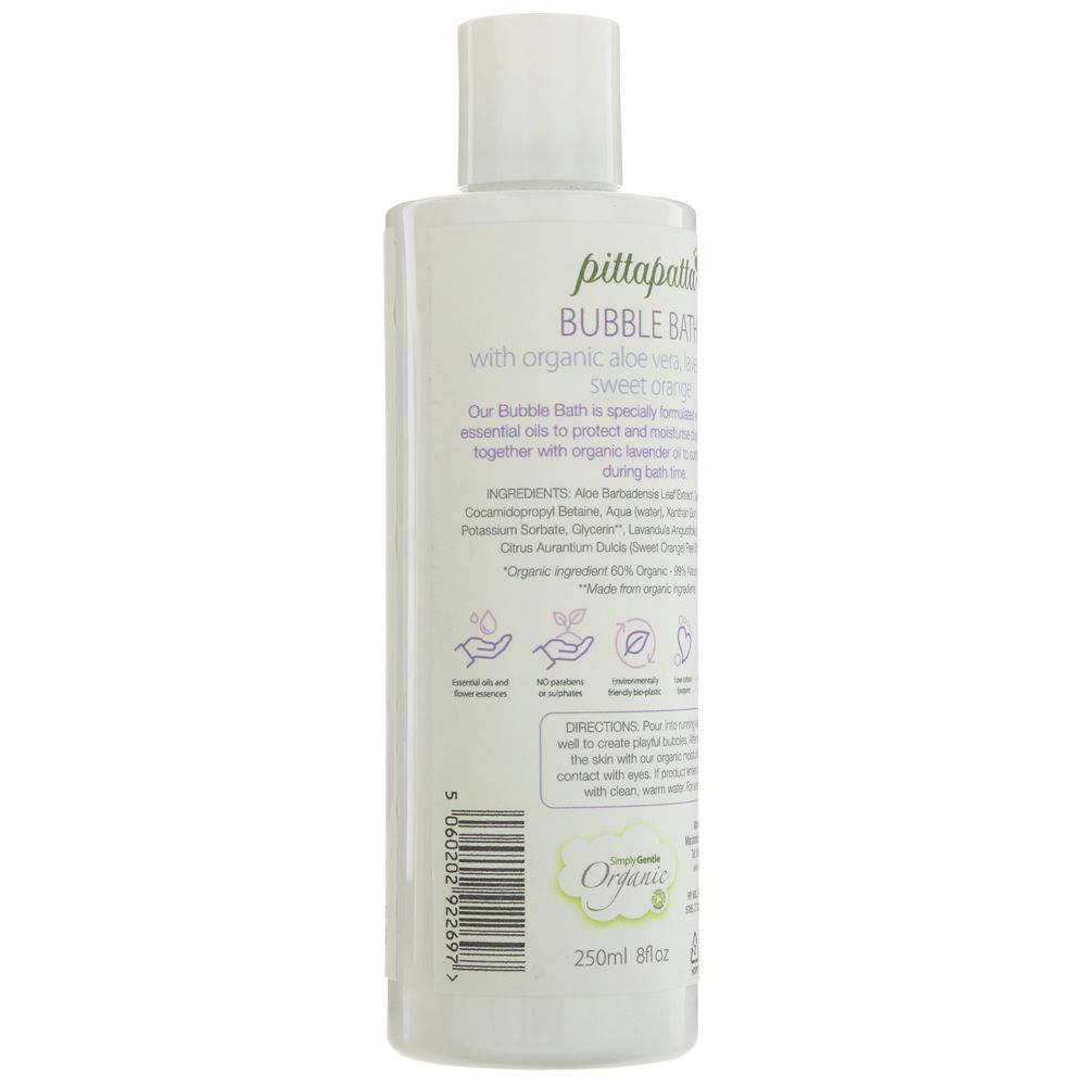Pittapatta Organic Baby bubble bath - 1 x 250ml