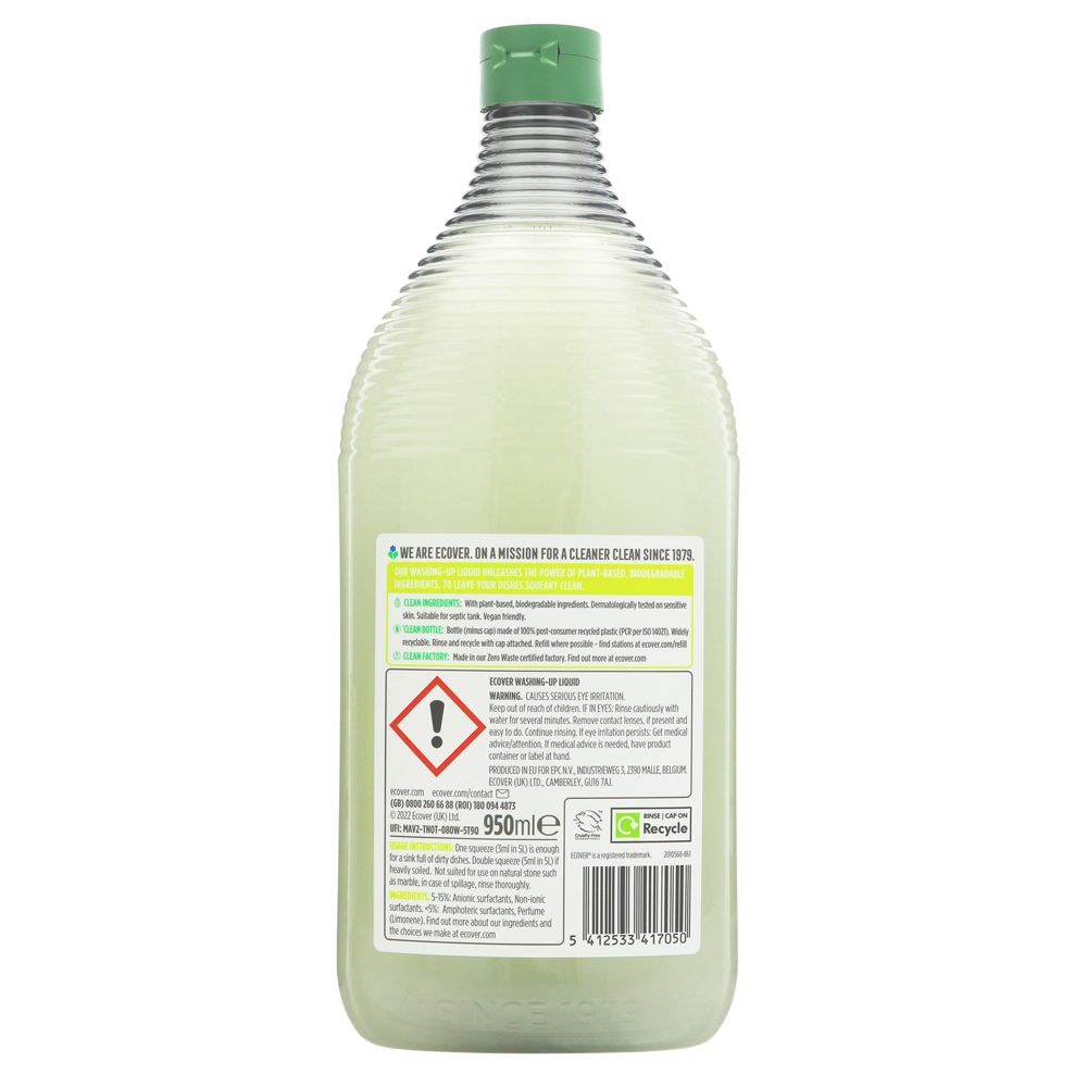 Ecover Washing Up Liquid - 1 x 950ml