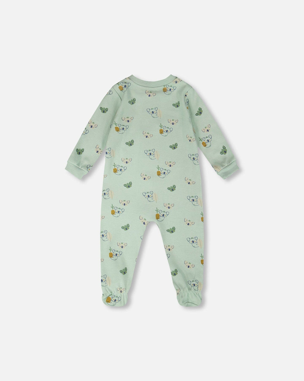 Organic Cotton Baby One-Piece Pyjama Green Koala Print