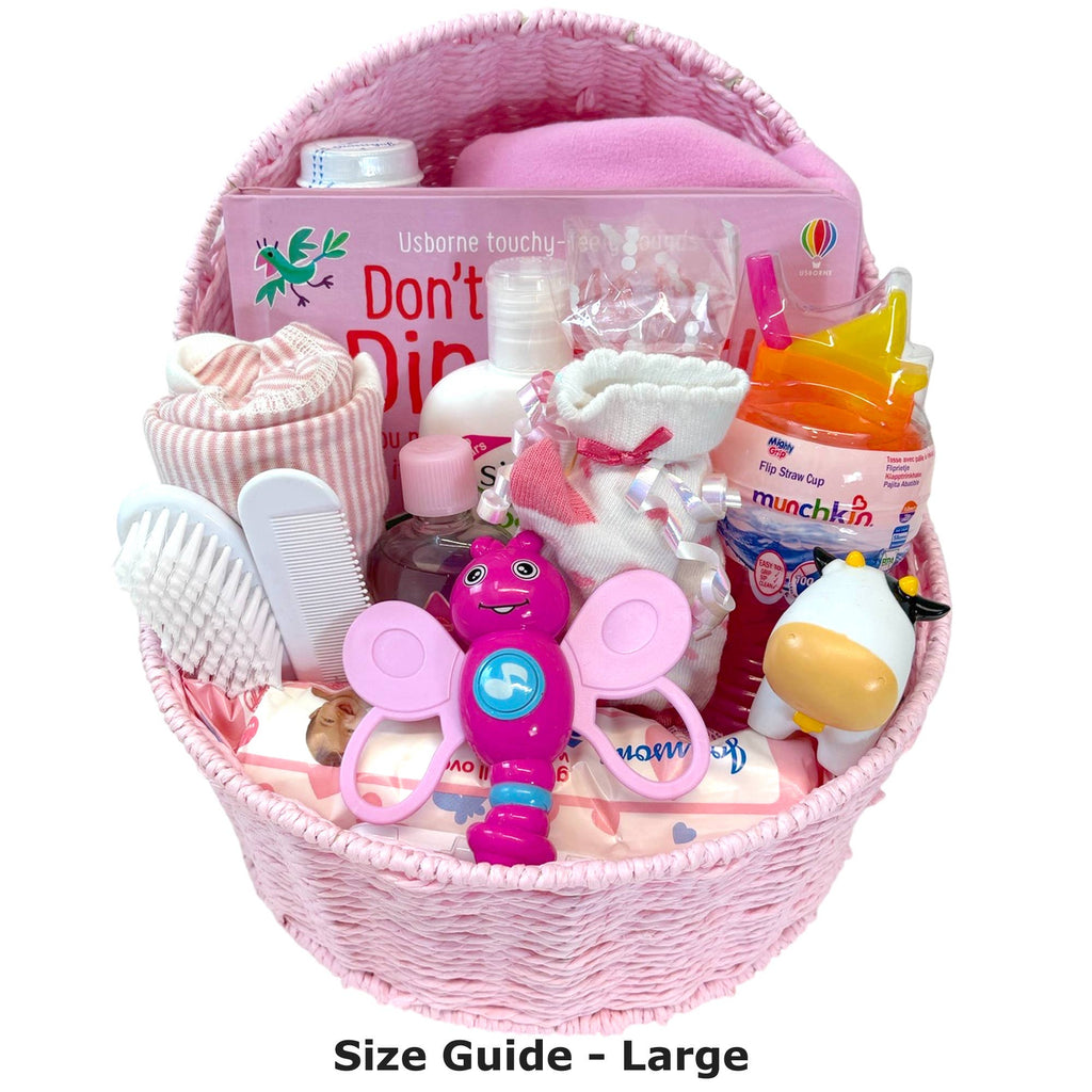5 x White Bassinet Baskets - New baby gift hampers, storage