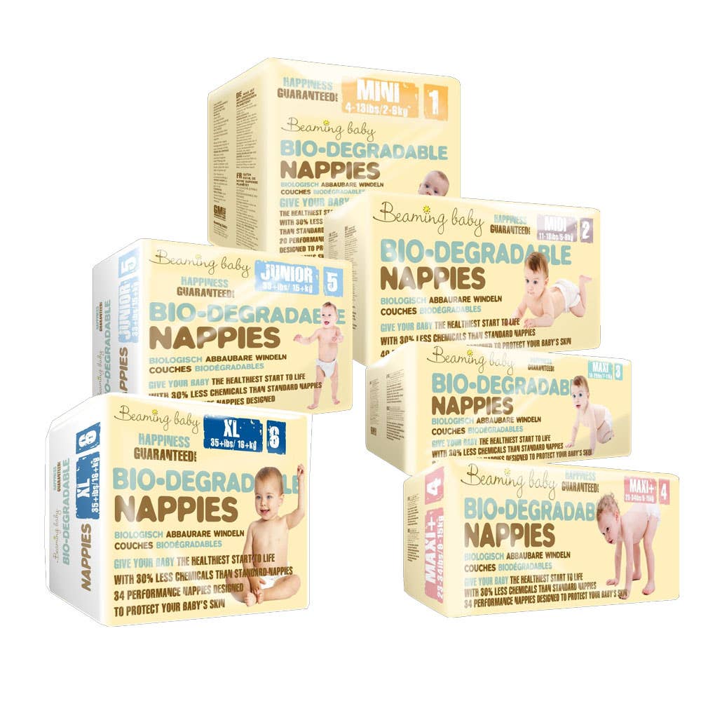Beaming Baby Mini Nappies - 2-6kg, 22 pcs/bag (size 1)