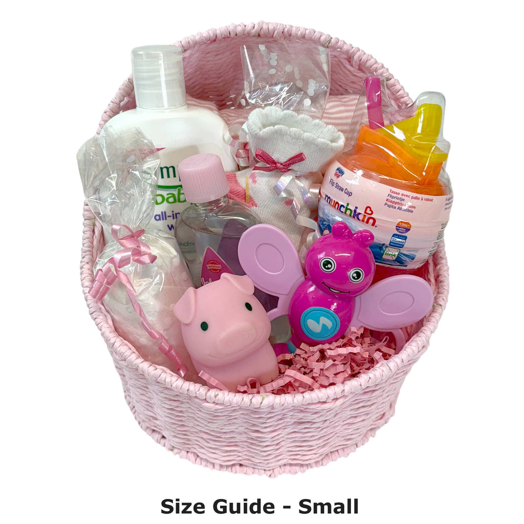 5 x White Bassinet Baskets - New baby gift hampers, storage