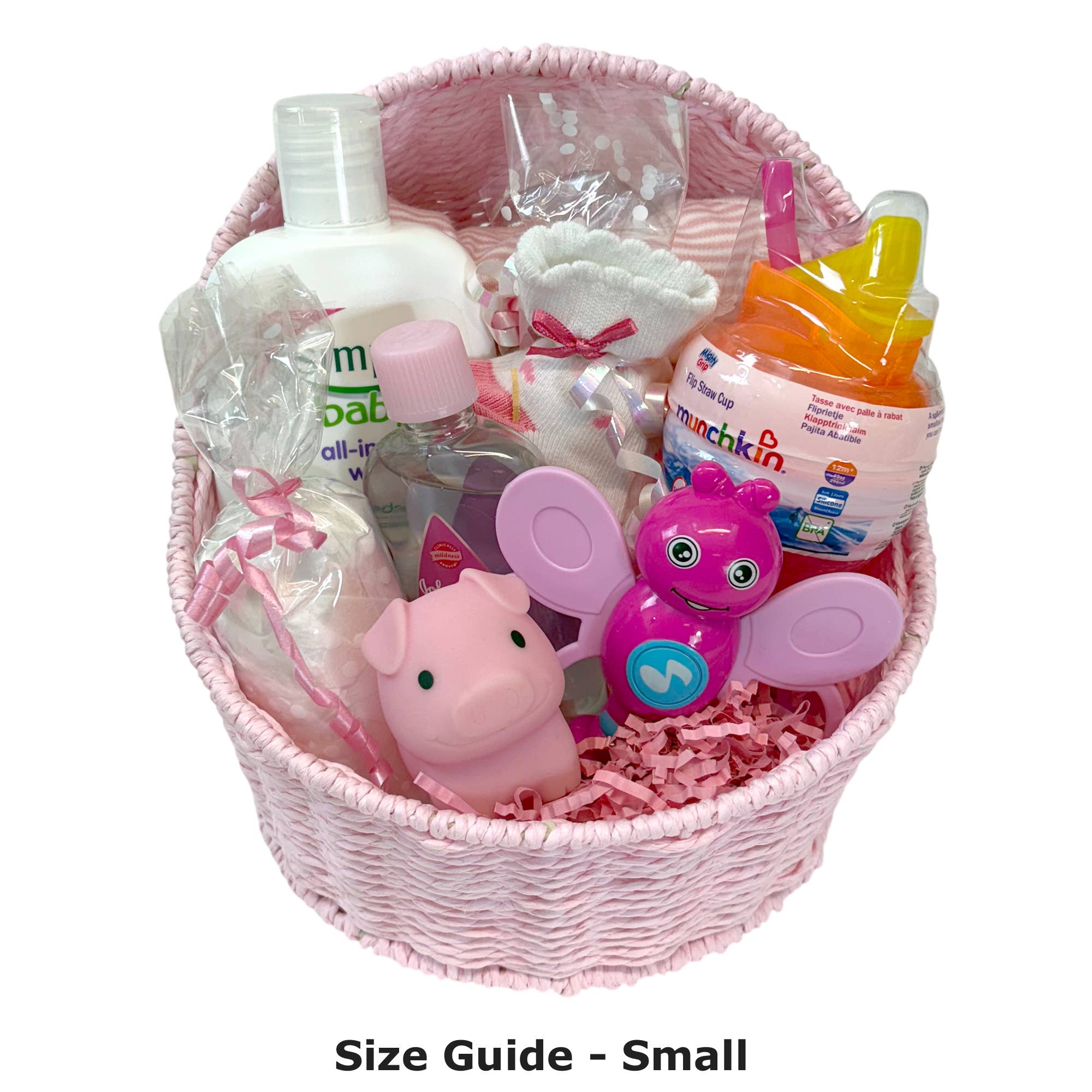5 x White Bassinet Baskets - New baby gift hampers, storage
