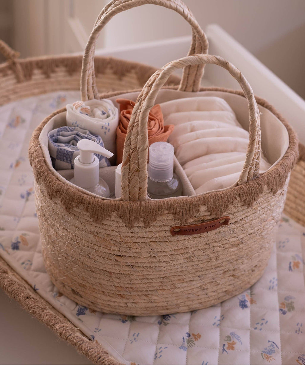 Avery Row Maize Nappy Caddy - Natural