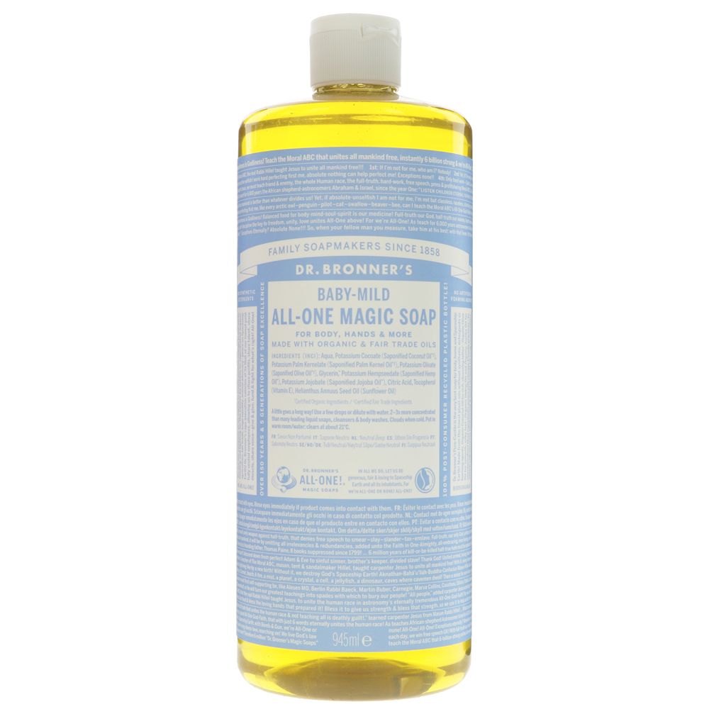 Dr Bronner's Baby Castile Liquid Soap - 1 x 945ml