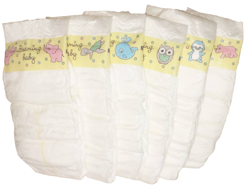 Organic Bamboo Mini Nappies - 2-6kg, 32 pcs/bag (size 1)
