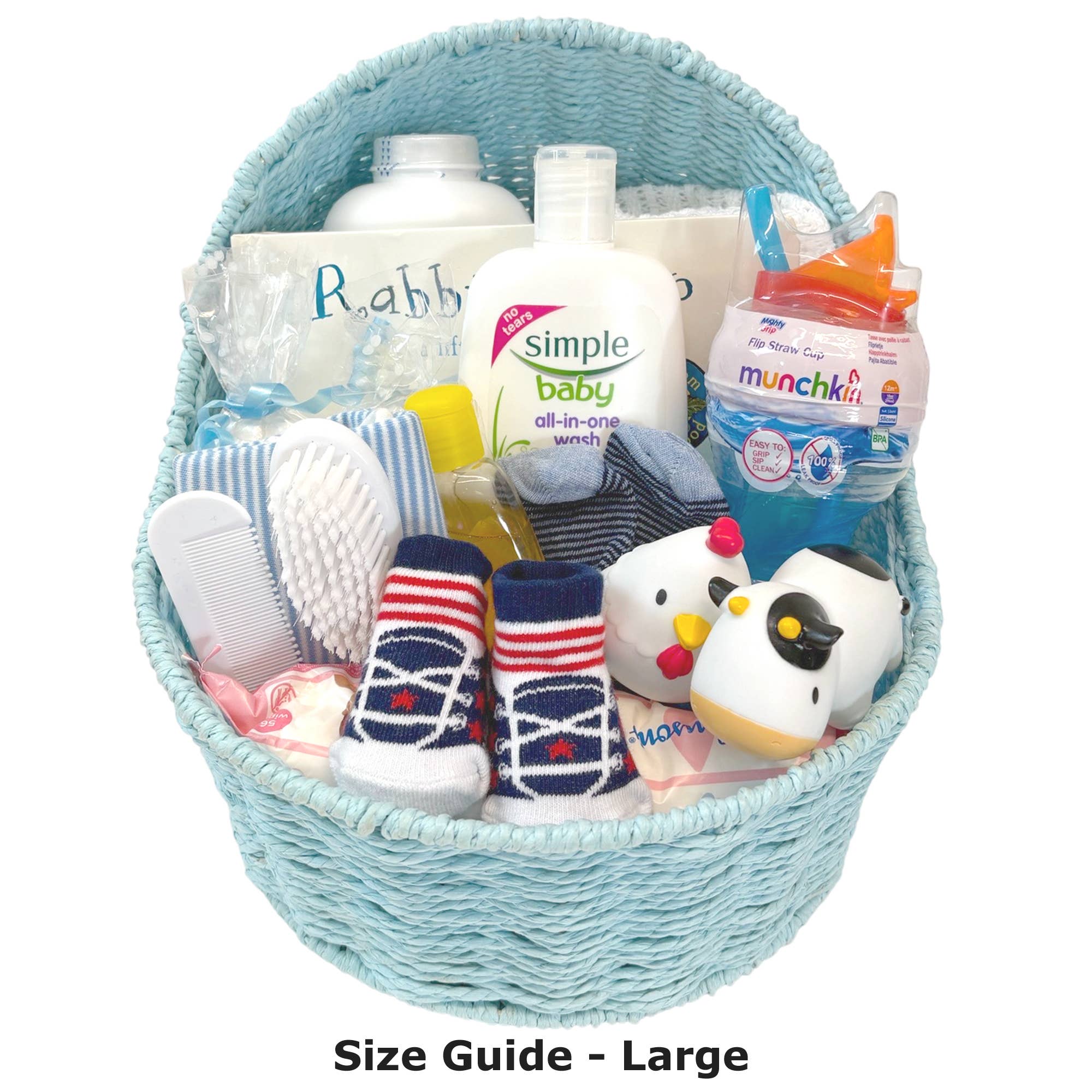 5 x White Bassinet Baskets - New baby gift hampers, storage