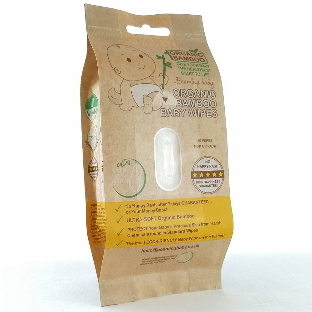 Organic Bamboo Baby Wipes (30 wipes/pack)